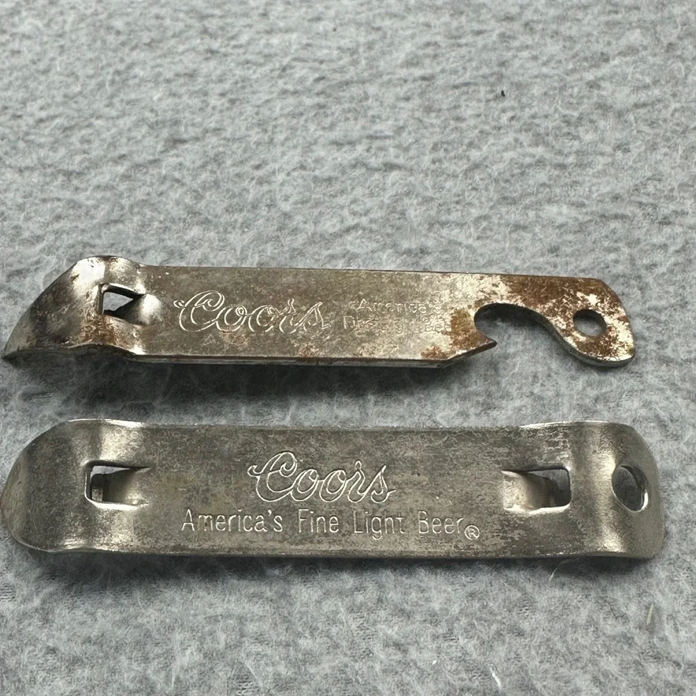 Vintage Coors America's Fine Light Beer Bottle Can Opener Church Key Set of 2